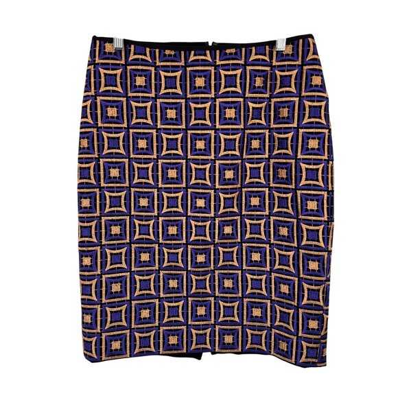 Per Se Womens Geometric embroidered Pencil Skirt Size 8 lined - Picture 1 of 10